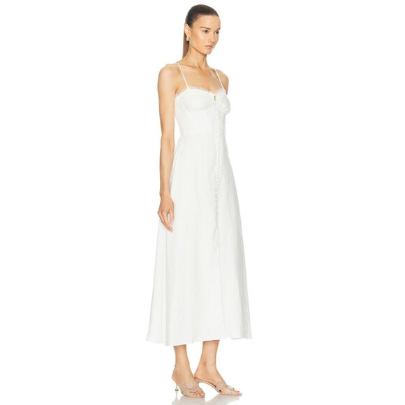 LoveShackFancy Linella Dress Antique White - Picture 5 of 7